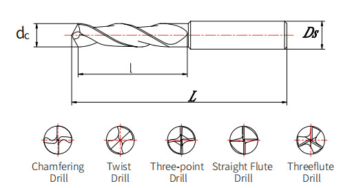 Ferramentas de corte do moinho de Diamond Coating Solid Carbide End para o aço carbono