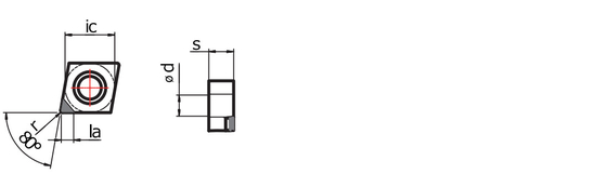 O negativo policristalino de gerencio Indexable do diamante 80° da inserção do Cnc do Iso utiliza ferramentas a inserção do limpador